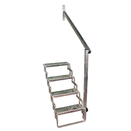 C.R. BROPHY C.R. Brophy AHR4 Aluminum Scissor Stair Hand Rail - 4 Step AHR4